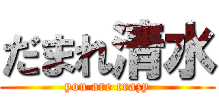 だまれ清水 (you are crazy)