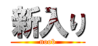 新入り (noob)