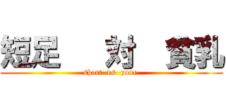 短足   対  貧乳 (short  vs  poor )