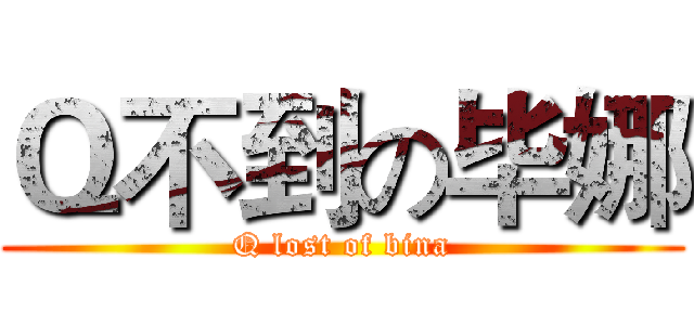 Ｑ不到の毕娜 (Q lost of bina)