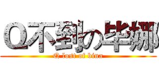Ｑ不到の毕娜 (Q lost of bina)