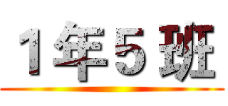 １ 年５ 班  ()