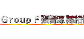Ｇｒｏｕｐ Ｆ 張晉源 陳柏任 ()