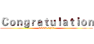 Ｃｏｎｇｒａｔｕｌａｔｉｏｎ (GOOD END)