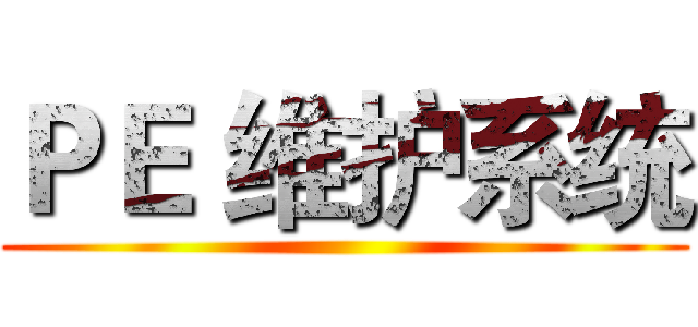 ＰＥ 维护系统 ()