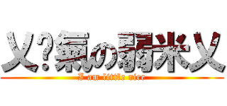 乂剎氣の弱米乂 (I am little rice)