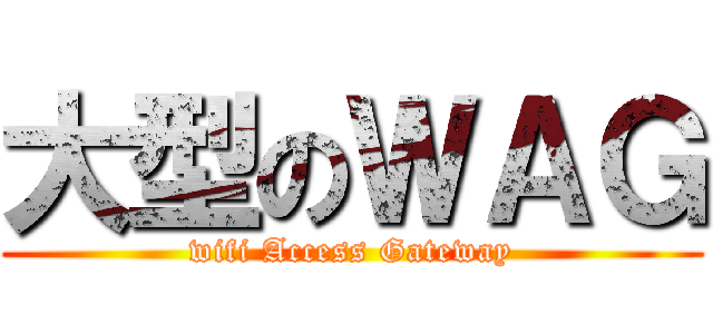 大型のＷＡＧ (wifi Access Gateway)