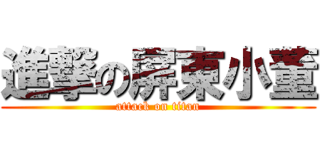 進撃の屏東小董 (attack on titan)