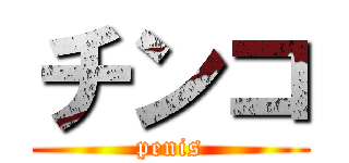 チンコ (penis)