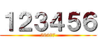 １２３４５６ (56487)