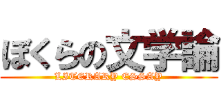 ぼくらの文学論 (LITERARY ESSAY)