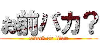 お前バカ？ (attack on titan)