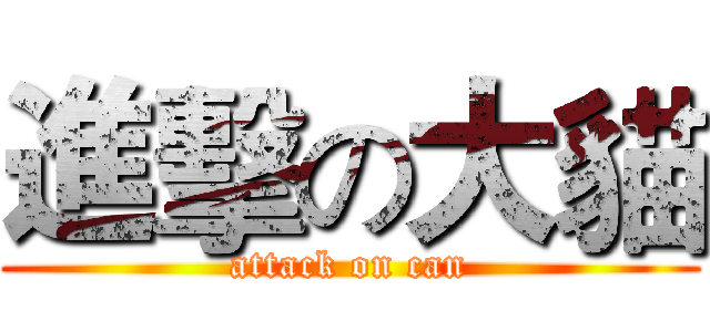 進擊の大貓 (attack on can)