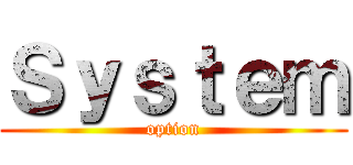 Ｓｙｓｔｅｍ (option)