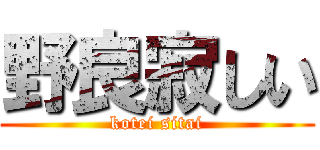 野良寂しい (kotei sitai)