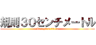 規則３０センチメートル (La regla de 30 cm)