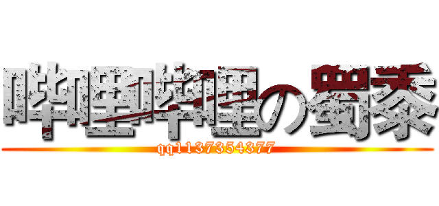 哔哩哔哩の蜀黍 (qq1137354377)