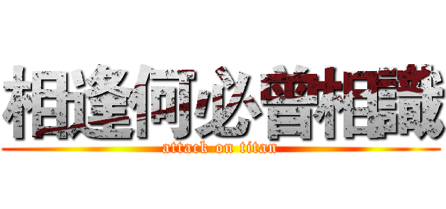 相逢何必曾相識 (attack on titan)