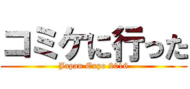 コミケに行った (Japan Expo 2016)