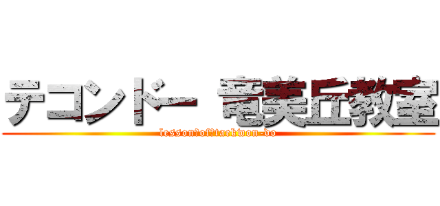 テコンドー 竜美丘教室 (lesson　of　taekwon-do)