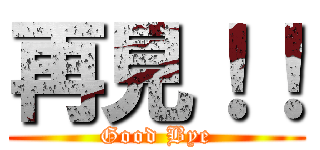 再見！！ (Good Bye)