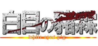 白目の豬霖 (white eyes pig )