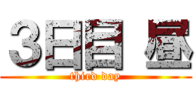 ３日目 昼 (third day)