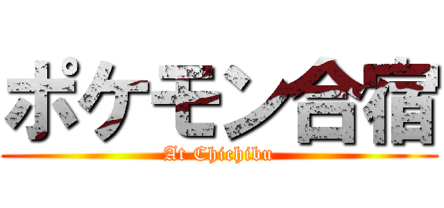 ポケモン合宿 (At Chichibu)