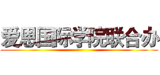爱恩国际学院联合办 (  )