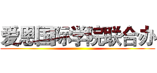 爱恩国际学院联合办 (  )