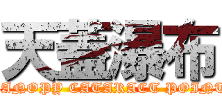 天蓋瀑布 (CANOPY CATARACT POINT)