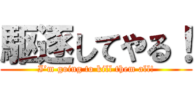 駆逐してやる！ (I’m going to kill them all!)