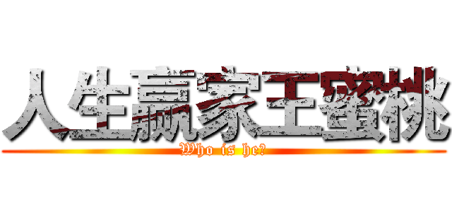 人生赢家王蜜桃 (Who is he?)