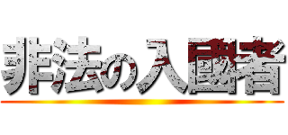 非法の入國者 ()