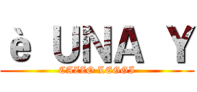 è ＵＮＡ Ｙ (CAZZO LEGGI)