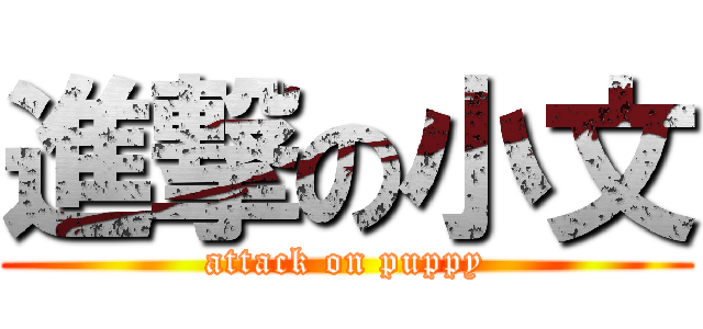 進撃の小文 (attack on puppy)