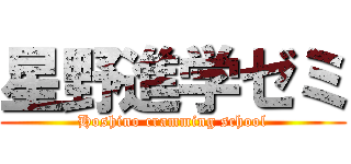 星野進学ゼミ (Hoshino cramming school)