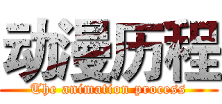 动漫历程 (The animation process)