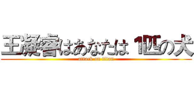 王凝睿はあなたは１匹の犬 (attack on titan)