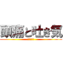 頭痛と吐き気 (寒気を伴う)