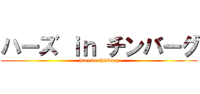 ハーズ ｉｎ チンバーグ (haaz in chinbarg)