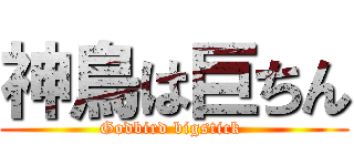 神鳥は巨ちん (Godbird bigstick )