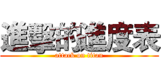 進擊的進度表 (attack on titan)