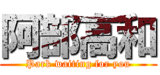 阿部高和 (Park waiting for you)