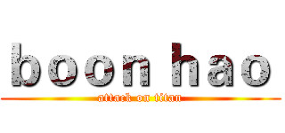 ｂｏｏｎ ｈａｏ  (attack on titan)