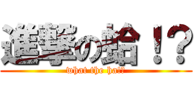 進撃の蛤！？ (what the ha!?)