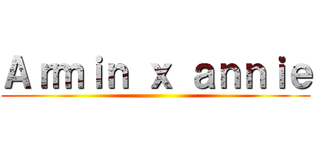 Ａｒｍｉｎ ｘ ａｎｎｉｅ ()