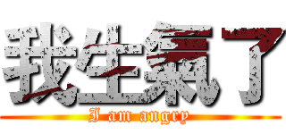 我生氣了 (I am angry)