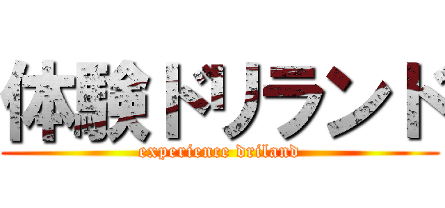 体験ドリランド (experience driland)