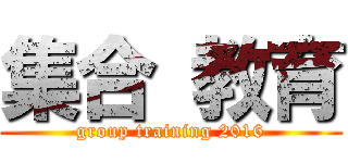 集合 教育 (group training 2016)